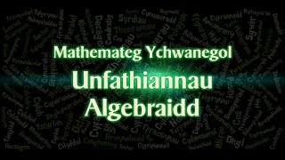 Ychwanegol 19 Unfathiannau Algebraidd [upl. by Dadivitan82]