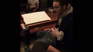 Mac teaching Missed Calls lyrics to actress [upl. by Rilda]