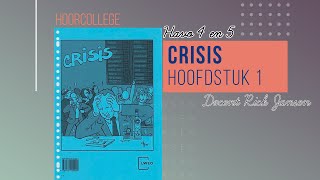 Economie HAVO 4  Crisis  Hoofdstuk 1 hoorcollege [upl. by Harland197]