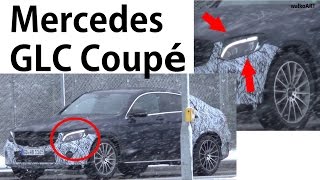 Mercedes Erlkönig GLC Coupé ungetarnte Scheinwerfer prototype undisguised headlights SPY VIDEO [upl. by Birdella]