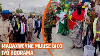 Qaabka Madaxweyne Muuse Biixi loogu soo dhaweeyay Magaalada Boorama [upl. by Ramon]