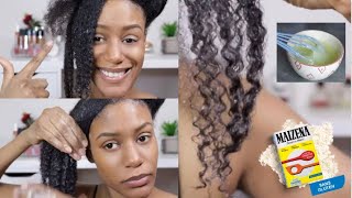 JE TESTE L’ASSOUPLISSANT CHEVEUX MAÏZENA  MASQUE MAISON CHEVEUX CREPUS 100 NATUREL [upl. by Emelen]