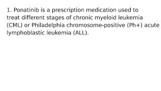 Ponatinib drug medication uses medical words terms dictionary meanings definitions [upl. by Gerhan422]