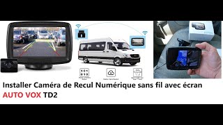 Installer camera de recul AUTO VOX TD2 avec écran sans fil relié à la caméra [upl. by Oal387]