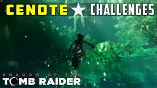 All Challenges in Cenote Sunken Treasure amp Respected – SHADOW OF THE TOMB RAIDER [upl. by Uchish]