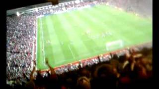 Man Utd vs Arsenal Diabys classic own goal as seen by the Stretford End [upl. by Leaj]