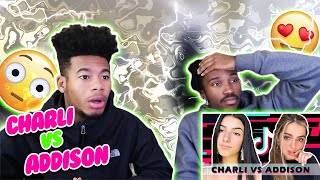 Charli D’amelio Vs Addison Rae TikTok Dances Compilation Reaction  Vlogmas Day 6 [upl. by Romelle215]