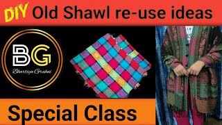 DIY  Old Shawl Reuse idea  Old Shawl diy hacks  Recycle [upl. by Akimihs]