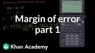 Margin of error 1  Inferential statistics  Probability and Statistics  Khan Academy [upl. by Keary347]