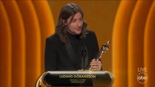 Ludwig Göransson OSCARS 2024 Acceptance Speech for Best Score  Oppenheimer  Academy Awards [upl. by Berga]