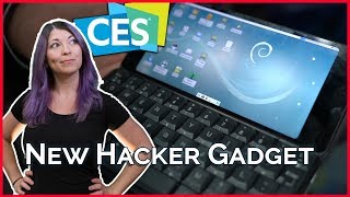 Coolest Hacker Gadget This PDA Dual Boots Linux and Android CES 2018 [upl. by Anitsud]