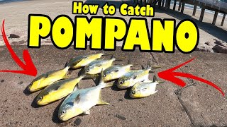 How to catch Pompano at the Pier  Only Need 1 Tip  Fishing Galveston Pier [upl. by Strang342]