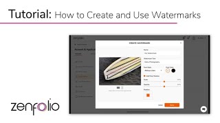 Protect Your Photos Adding Watermarks to Gallery Photos on Zenfolio [upl. by Eneluj]