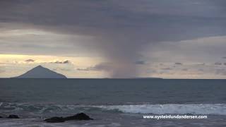 Krakatau volcano erupting on the day of the 2018 Tsunami  22 December 2018 [upl. by Yadnil]