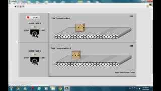 SCADA in LabVIEW  Conveyor [upl. by Witty]