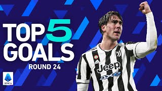 Vlahovic Makes a Stunning Start to his Juve Career  Top 5 Goals  Round 24  Serie A 202122 [upl. by Tova]