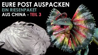 Temu Riesenpaket auspacken  Teil 3 mit Jurassic Park™ Dilophosaurus  Dinosaurier Figur [upl. by Aneri836]