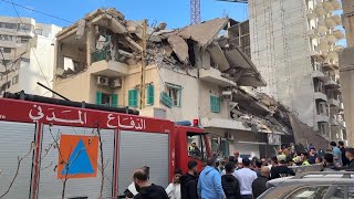 Israel strikes central Beirut killing one and injuring 3 others [upl. by Demaria493]