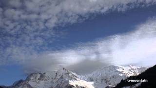 Time Lapse nuages MontBlanc Bionnassay Dômes de Miage météo montagne [upl. by Mccully]