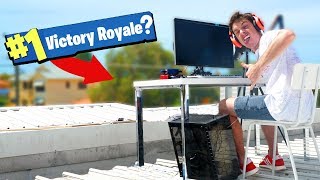 Fortnite Battle Royale ON MY ROOF [upl. by Durston980]