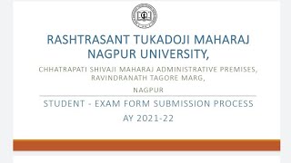 rtmnu exam form kaise bhare 2022  rtmnu winter exam 2022 form fill up [upl. by Eniamreg]