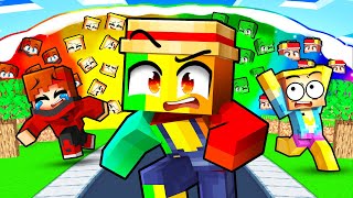 Survivre à un TSUNAMI de Youtuber sur Minecraft [upl. by Erodroeht]