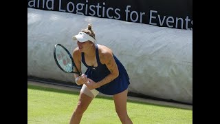 Marketa Vondrousova injury Tennis Drama verletzt in Berlin Vondrousova vs Anna Kalinskaya 20 06 2024 [upl. by Aliuqat]