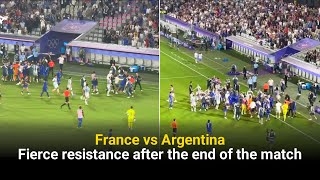 France vs Argentina Ends in PostMatch Clash France Secures Semifinal Spot with 10 Victory [upl. by Eugaet685]