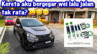 BETUL KE ADJUSTABLE KALAU BAWAK JALAN KAMPUNG BERGEGAR OTAK  TEST ZERONE SSR 550  MYVI AKU GEGAR [upl. by Etnasa]