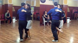 Ganchos abrazo cerrado Tango Argentino Lesson in Bucharest [upl. by Devinna373]