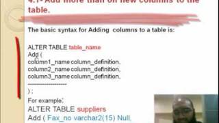 Oracle Alter Table Statment تعليم اوراكل [upl. by Reinald]