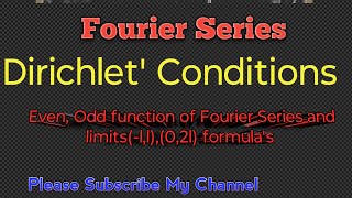 Dirichlets condition Even amp Odd function [upl. by Namyl971]