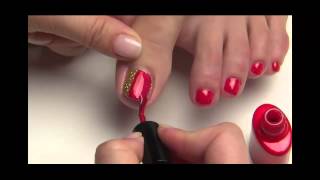 CND Shellac Toes Nail Art Step by Step Tutorial  wwwNailsrusca [upl. by Iblehs691]