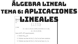 ejercicio08 matriz asociada a una aplicacion lineal subespacio nucleo e imagen [upl. by Agna]