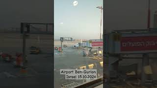 Plane airport BenGurion Israel 2024 [upl. by Brackely]