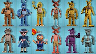 All Animatronics amp Secrets Characters  Five Nights at Freddys Movie 2024 [upl. by Lyrad]