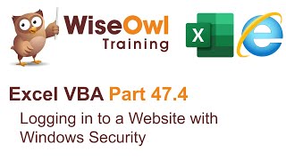 Excel VBA Introduction Part 474  Logging in to a Website with Windows Security [upl. by Mansoor881]