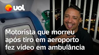 Motorista gravou vídeo para esposa após ser baleado em ataque contra alvo do PCC Tô na ambulância [upl. by Neelhtak]