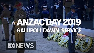 Anzac Day dawn service from Anzac Cove in Gallipoli  ABC News [upl. by Nyraa70]