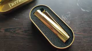 Clipper metal cigarette lighter with designer boxgold [upl. by Adolph815]