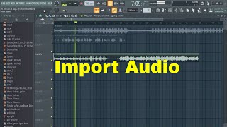 FL Studio 20 How to Import Audio [upl. by Ahtebbat148]