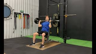 Desenvolvimento com barra sentado Seated BB shoulder press [upl. by Aihppa607]