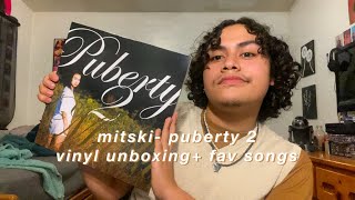 mitski puberty 2 vinyl unboxing fav songs [upl. by Ahsinyar75]