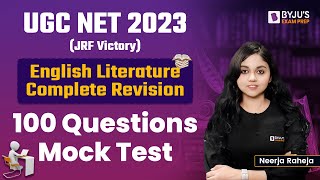 UGC NET June 2023  UGC NET English Literature Complete Revision  Mock Test  Neerja Mam [upl. by Schroth]