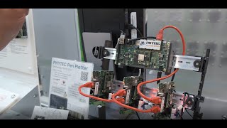 Pen plotter demo with phyCOREAM64x  Embedded World 2022 [upl. by Riannon]