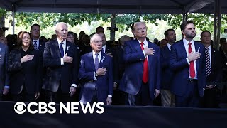 Biden Harris Trump and other officials attend 911 memorial in New York City  full video [upl. by Isabelita]