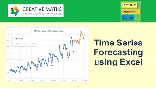 Time Series forecasting using Excel illustrated with seasonal YouTube data [upl. by Llevaj375]