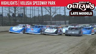 World of Outlaws Late Models at Volusia Speedway Park January 21 2022  HIGHLIGHTS [upl. by Akinal699]