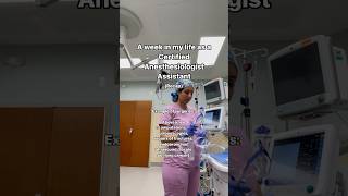 A recap of a week in my life as a CAA 💉 anesthesiologistassistant [upl. by Manning]