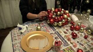 How To Make a Christmas Ornament Ball Wreath [upl. by Antons]